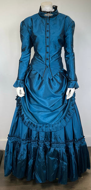 COSTUME RENTAL - C92 Blue Victorian Gown 3 pcs XL