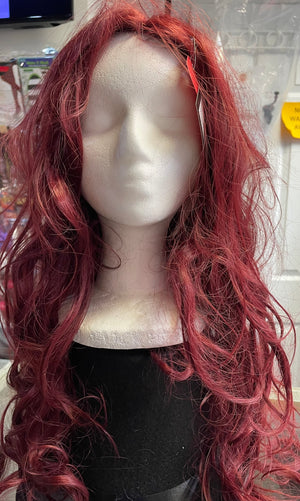 RENTAL WIG: Z427- Burgundy Long Wig