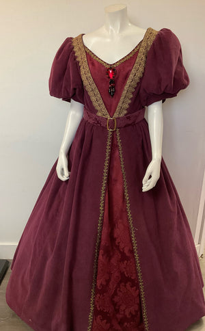 COSTUME RENTAL - c55a 1850's Empress Elisabeth of Austria  - 2pc Gown Large