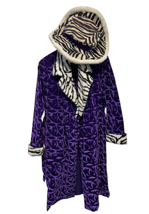 COSTUME RENTAL - X82 Purple Velvet Funky Suit 3 pc Large