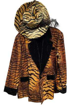 COSTUME RENTAL - X78 TIger Print Funky Guy Ensemble 3 pc Large