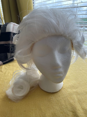 RENTAL WIG:  Z439 White Colonial Wig RENTAL