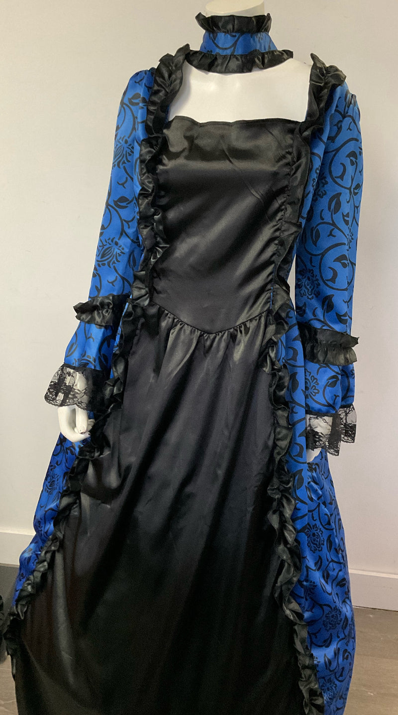 COSTUME RENTAL B13A Renaissance Queen Blue / Bridgerton PLUS3pcs