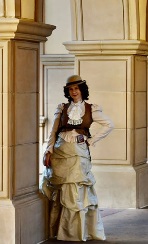 COSTUME RENTAL - c49A 1900's Victorian /steampunk Dress 5 pcs Small-