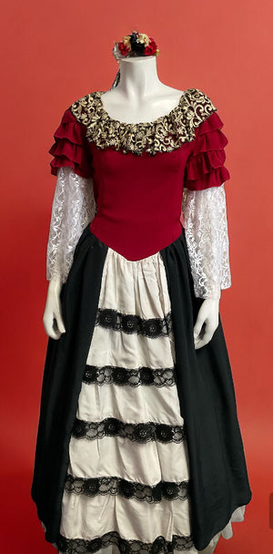COSTUME RENTAL - I19 Elena Dress from movie Zorro  2pc medium