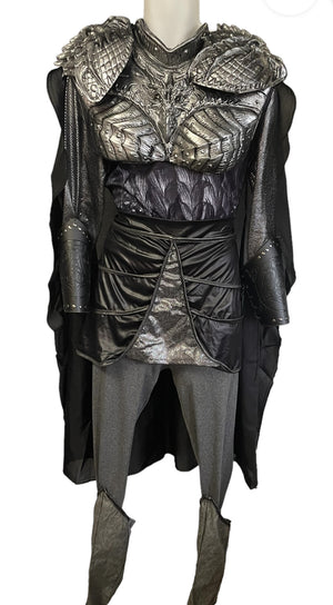 COSTUME RENTAL - A55A Silver Knight of the Dragon- 11 pc M/L - NOT AVAILABLE OCT 27-31