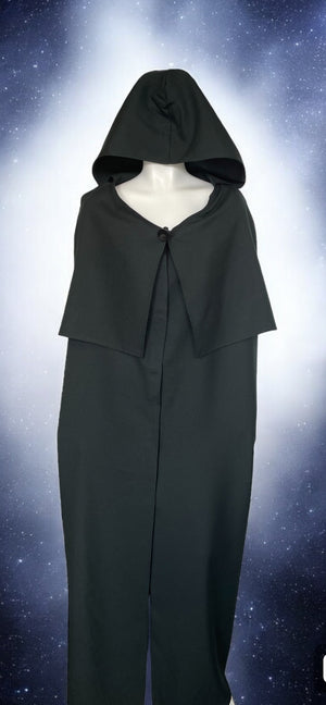 COSTUME RENTAL - P35 Black Wool Cloak Medium