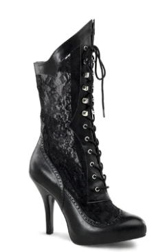 SHOE RENTAL - Z116 Victorian Boots -blk Size 8