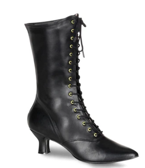 SHOE RENTAL - Z117 Victorian Low Boot -blk Size 9