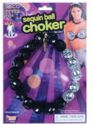 ACCESS: Necolace, Sequin Ball Disco Choker