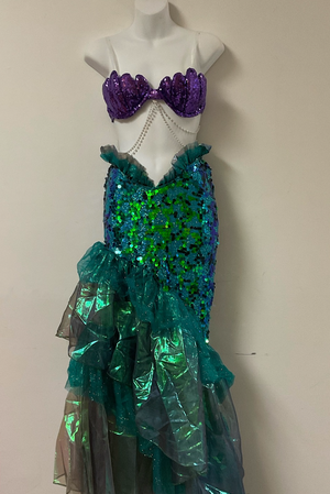 COSTUME RENTAL - D6A Ariel Mermaid 3 pcs SMALL