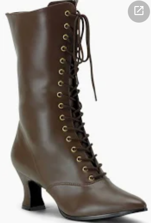 SHOE RENTAL - Z118B Victorian Low Boot -Brown Size 10