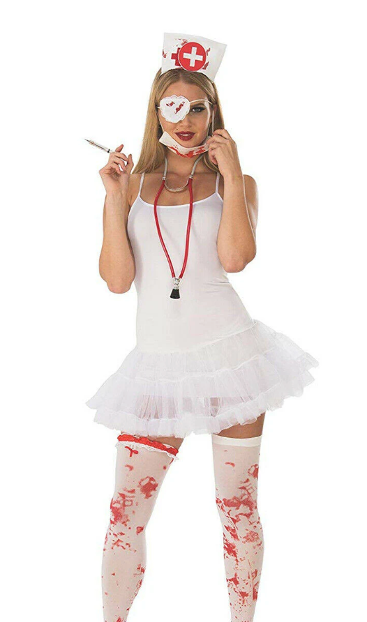 Bloody Nurse Adult Costume Female Uk Size 10 14