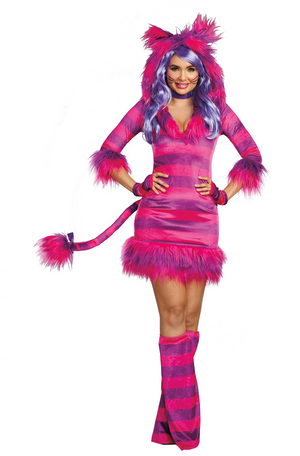 COSTUME RENTAL - D23B Chesire Cat  6 pcs Large UNAVAILABLE OCT 22-29