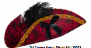 HAT: Tri Corner Fancy Pirate Hat
