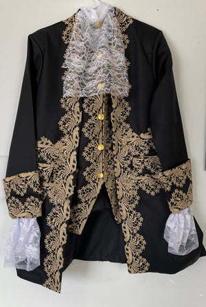 COSTUME RENTAL - B3 Casanova Venetian Black Large 8 pcs