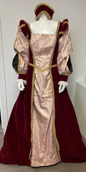 COSTUME RENTAL - A76 Shakesperian Woman,LARGE 2 pcs