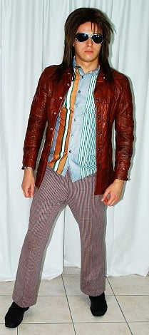 COSTUME RENTAL - X114 Retro Jacket, Leather Brown