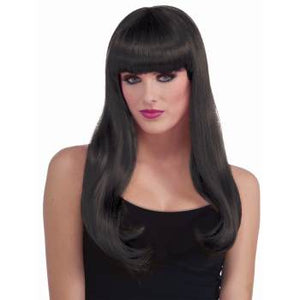 WIG: Long black wig with bangs