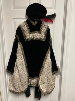 COSTUME RENTAL - A66 Shakesperean, Black Large 3 pcs