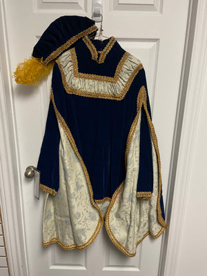 COSTUME RENTAL - A67 Shakesperean, Blue, Medium 3 pcs