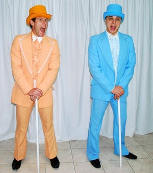 COSTUME RENTAL - X50 1970's Tuxedo, Baby Blue Dumb and Dumber 34 waist 7 pcs UNAVAILABLE DEC 12-14