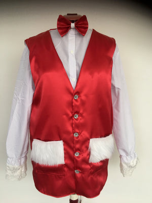COSTUME RENTAL - S124 Santa / Christmas Vest and bowtie