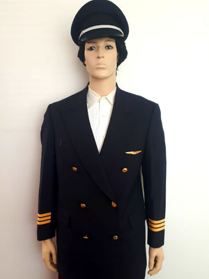 COSTUME RENTAL - O9 Airline Pilot Jacket and hat 2 pcs