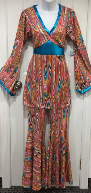 COSTUME RENTAL - X311 1960's Wild Swirl Hottie 3 pcs one size