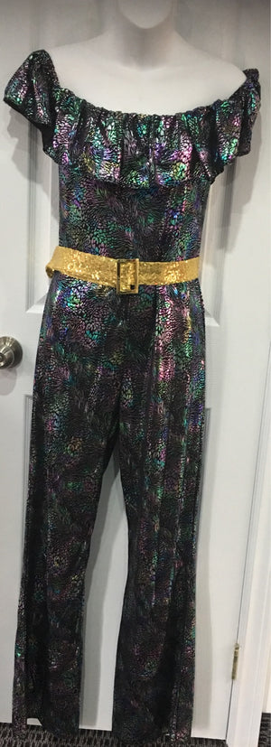 COSTUME RENTAL - X287 Sugar Mama Holographic Jumpsuit LRG 3 pcs