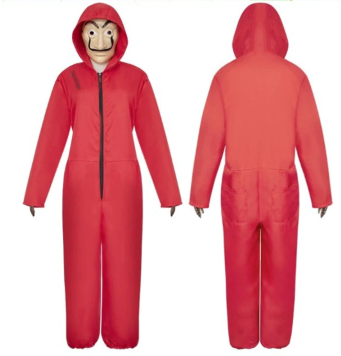 COSTUME RENTAL D70 The Money Heist Jumpsuit 4 pc Med Woodbridge Costume Rentals