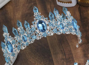 COSTUME RENTAL: Z258 - TIARA Blue Crystal