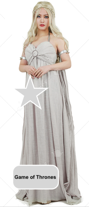 grey dress costume Game of Thrones Daenerys Targaryen Gray Dress Costume Cosplay Suit