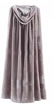 COSTUME RENTAL - A52A Grey Hooded Cape