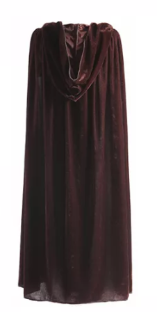 COSTUME RENTAL - A52B Brown Hooded Cape