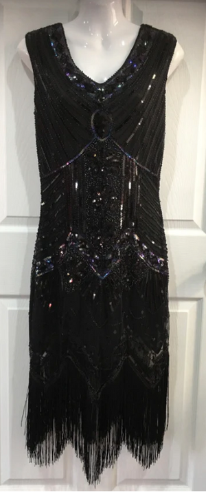 COSTUME RENTAL - J3 1920's Great Gatsby Dames like Us Dress - Black
