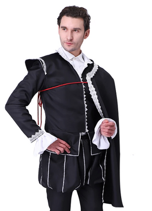 COSTUME RENTAL - A15B Othello Black med/large 5 pcs