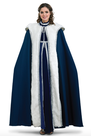 COSTUME RENTAL - A26 Regal Cape Blue- 1pc