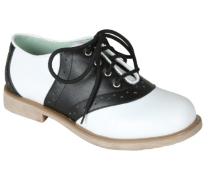 Black and white 50s shoes sales