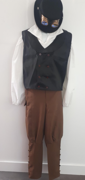 COSTUME RENTAL - C26 Steampunk Village man 5 pc Large
