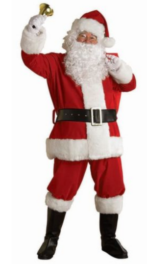 ADULT COSTUMES:  REGAL PLUSH SANTA SUIT 23331- BRIGHT RED ""SALE PRICING""