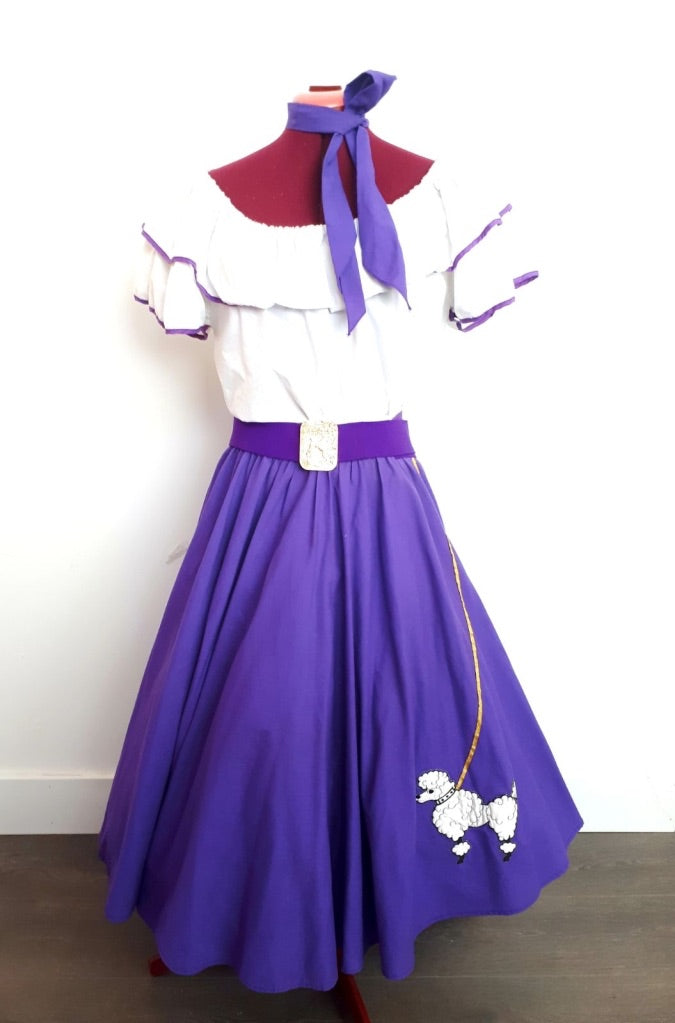 1950s 2024 purple skirt