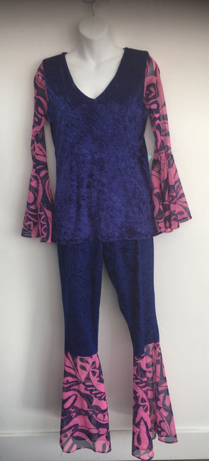 COSTUME RENTAL - X267 Blue Velvet Crush SML 3 pc
