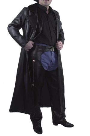 COSTUME RENTAL - H13 Leather Duster Coat L