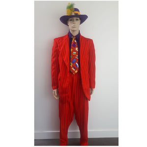 COSTUME RENTAL - J23  1920's The Boss Zoot Suit (red) - 6pcs
