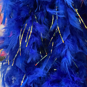 ACCESS: Boa, blue with gold tinsel 6' no tag