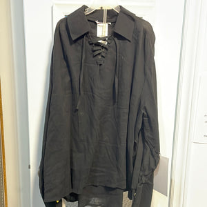 COSTUME RENTAL - G39 Pirate SHirt, Black XL