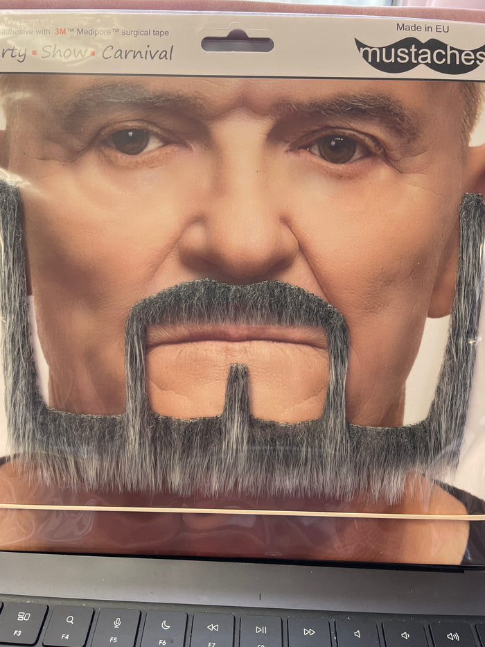 ACCESS: Moustache and Beard, Grey and White