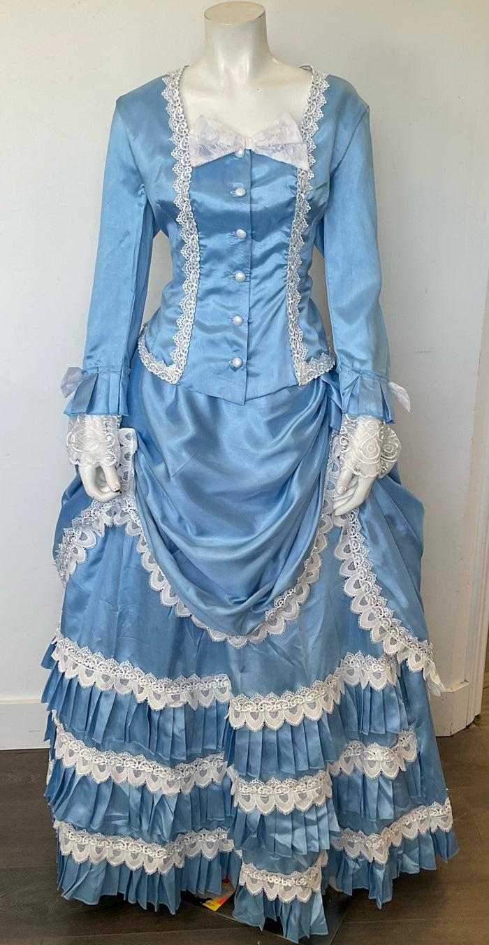 COSTUME RENTAL - C94 Baby Blue Victorian Gown 3 pcs XL