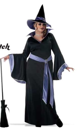 ADULT COSTUME: Incantasia Glamour Witch PLUS 2X